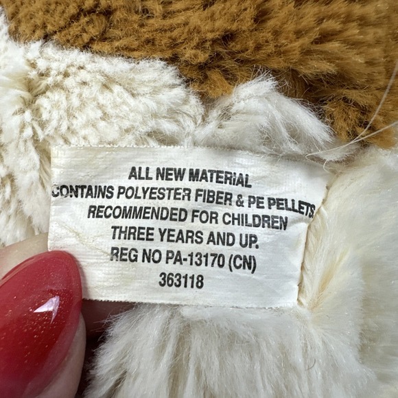 burton + BURTON Sitting Little Puppy brown tan beige cream plush stuffed toy dog - Picture 5 of 8